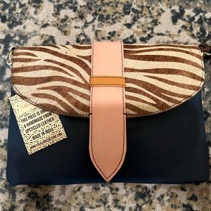 Folklore Couture, handmade from upcycled leather purse. New with tags